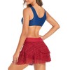 Women's V Neck Twist Front Bikini Top Push Up Padded Swim Top - 4 of 4