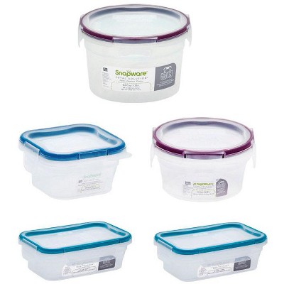 Snapware Total Solution Clear Plastic Food Storage Container Set, 10 Piece