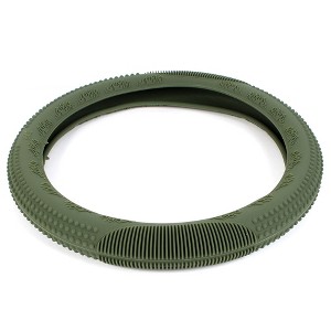 Unique Bargains Car Army Green 33cm-46cm Dia Silicone Nonslip Steering Wheel Cover Protector Green - 1 of 3