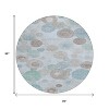 Sky Blue Brown And Beige Geometric Washable Indoor Outdoor Area Rug - 3 of 4