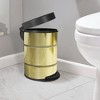 1.32gal Stainless Steel Step Trash Can with Lid Gold - Nu Steel - 3 of 4