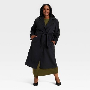 Women's Double Faced Wrap Coat - A New Day™ - 1 of 3