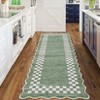 Scalloped Area Rugs Modern Bordered Accent Carpet, Non-Slip Geometric Floor Cover, Stain-Resistant Low Pile Indoor Mat - 4 of 4