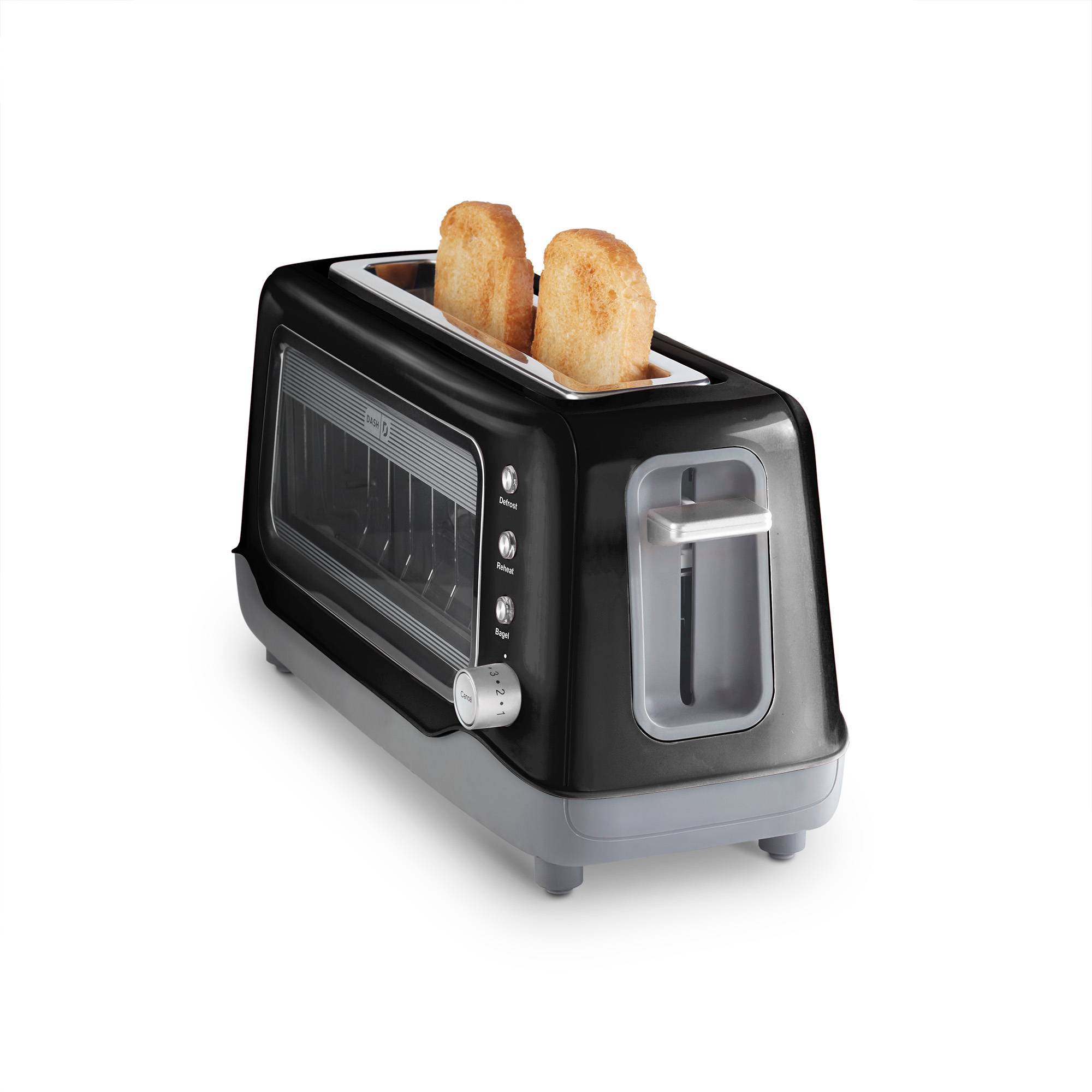 Dash Clear View Toaster Black