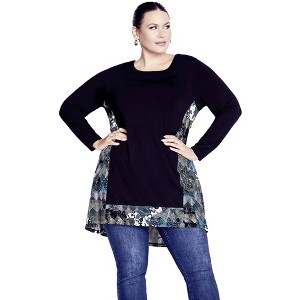 Avenue Women's Plus Size Elsa Tunic - 1 of 4