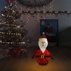 Aghana Digitals 23.6in LED Santa Claus Figure - Red Fabric Steel, 8 Lighting Modes, USB Powered, - 3 of 4