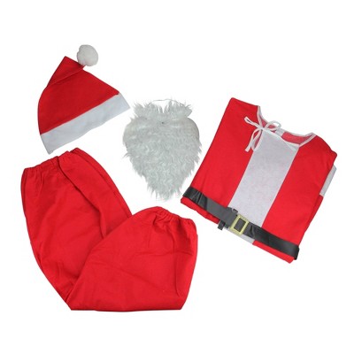 Northlight Red and White Unisex Adult Christmas Santa Hat Costume Accessory - One Size