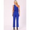 INSPIRE CHIC Women's Sleeveless Romper Dressy Layer One Shoulder Long Jumpsuits - image 3 of 4