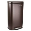 Elama 3 Piece 30 Liter and 5 Liter Stainless Steel Step Trash Bin Combo Set with Slow Close Mechanism in Matte Bronze - 2 of 4