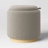 Round Upholstered Storage Ottoman - Room Essentials™ - 3 of 4