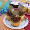 Bryant University Bulldogs Logo Heart Love Cupcake Picks Toppers Decoration Set of 6 - 4 of 4