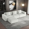 KWPZQEB Cloud Sectional Couch, Chenille Tofu Block Sofa, Upholstered Couches with Armrest & Deep Seat, Compressed Sofa for Living Room, Bedroom - 4 of 4