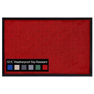A1HC Indoor Outdoor Doormat Non-Slip Rubber Mat for Entrance, Patio, Garage and Office - Criss Cross - 1 of 4