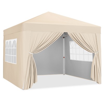 Yaheetech 10x10ft Pop-up Canopy with Sandbags and Wheeled Carry Bag