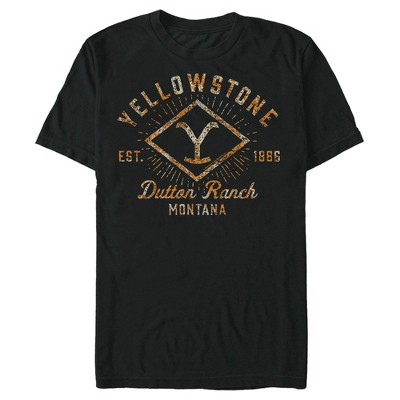 Men's Yellowstone Rusty Dutton Ranch Brand Logo Est 1886 T-shirt ...