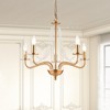 Maxax 22.9" 5-Light Brass Crystal Chandelier, Vintage Glam Ceiling Lighting for Bedroom Dining Room Foyer - 2 of 4