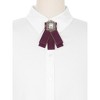 INSPIRE CHIC Women's Rhinestone Ribbon Brooch Pre-Tied Bow Tie 1 PCS - 4 of 4