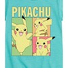 Girls' - Pokémon - Pikachu Pastel Grid Fitted Short Sleeve Graphic T-Shirt - 2 of 4