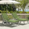 Aoodor 72 x 21 x 3 Inches Patio Chaise Lounger Cushions, Olefin Fabric Slipcovers with Sponge Foam, Set of 2 - 3 of 4