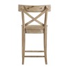 Picket House Furnishings 1pc Keaton Counter Height Barstool Beach: Mid-Century Modern, Acacia Frame, X-Back Design - 4 of 4