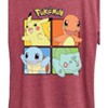 Women's - Pokémon - Pikachu Charmander Bulbasaur Squirtle Square Short Sleeve Graphic T-Shirt - 2 of 4