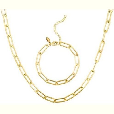 Benevolence LA Paperclip Chain Necklace for Women - 14k Gold