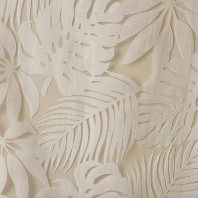 Natural Beige Palm Leaf Sheer Grommet Curtain Panel