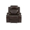 Power Motion Recliner Chair with Gel Leatherette, Pillow-Top Arms, Storage & Cup Holder, 1-Piece - 2 of 4