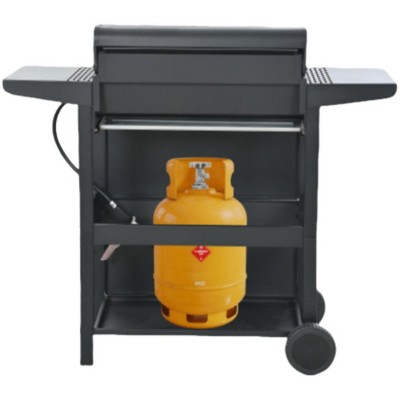 FURNIinspire Outdoor Grills, Griddles and Smokers Professional 4 Burner Gas Grill, Stainless Steel BBQ with Pizza Oven, Black, 27.2"*18.1"*15"