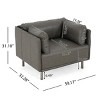 39'' Oversized Upholstered Lounge Chair with Wide Seat and Metal Legs,Modern Accent Chair for Living Room or Bedroom–Maison Boucle - 3 of 4