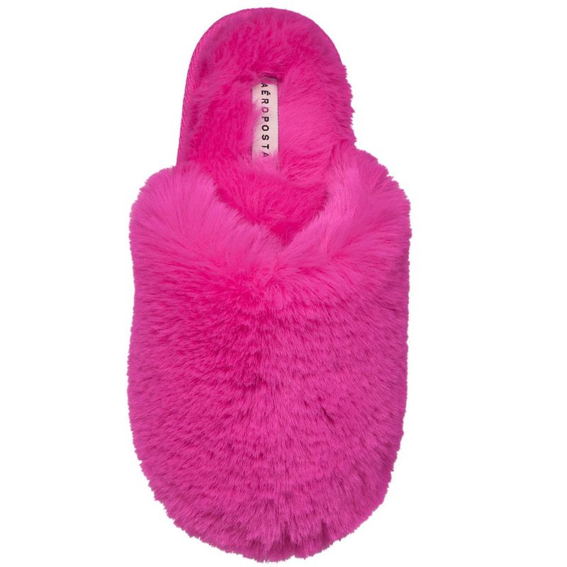 Aeropostale Women's Fuzzy Slippers with Cushioned Comfort, 2 of 6