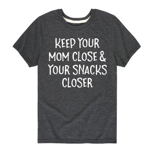 Boys' - Instant Message - Mom Close Snacks Closer Short Sleeve Graphic T-Shirt - 1 of 4