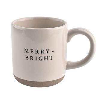 Sweet Water Decor Merry and Bright Stoneware Coffee Mug -14oz 