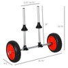 Universal Paddle Boat Cart, Trolley Trailer Kayak Wheels with Strong Aluminum Frame, Adjustable Width Crossbar, & Large Tires - 2 of 4
