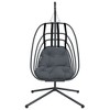 vidaXL Hanging Egg Chair with Stand Anthracite Steel - 4 of 4