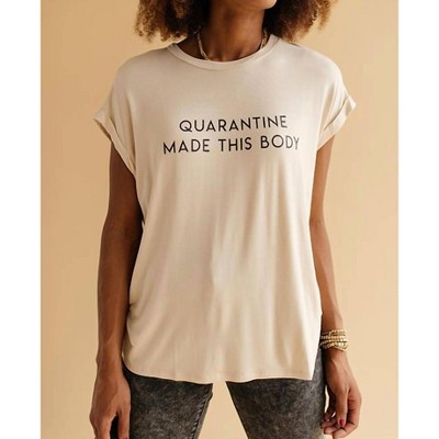 Women's Quarantine Made This Tee - Olive and Paix
