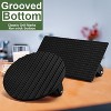 Burger Press, 7" Round & 8.2"X4.3" Rectangle Heavy-Duty Cast Iron Smash Bacon Press Meat Steak with Wood Handle for Griddle, Sandwich, Nonstick Pan - 4 of 4