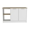 APRILSOUL Kitchen Island with 4 Open Shelves, 2 Cabinets, Easy-Assembly Modern Prep Station - 4 of 4