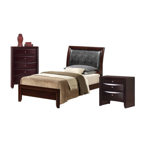 3pc Twin Madison Panel Bedroom Set Mahogany Picket House Furnishings