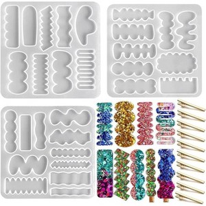 JDICTION Hair Clip Silicone Molds, Hairpin Molds for Epoxy Resin Casting, UV Resin Jewellery Accessories Making Tool - 1 of 4