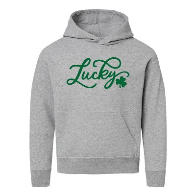The Juniper Shop Cursive Lucky Clover Youth Graphic Hoodie