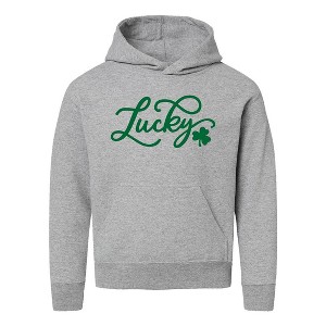 The Juniper Shop Cursive Lucky Clover Youth Graphic Hoodie - 1 of 4