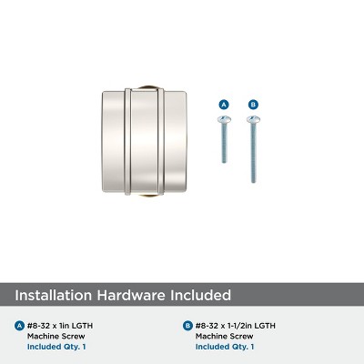 Polished Nickel 1-1/2 Inch Modern Rectangular Cabinet Knob