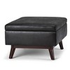 CAVINAS Faux Leather Storage Ottoman Bench with Versatile Use,Upholstered Ottoman with Safety Hinge for Living Room,Bedroom - 4 of 4