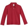 City Threads  100% Cotton Soft Knit Jersey 2-Button Long Sleeve Boys Polo Shirt - USA-Made - 2 of 4