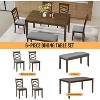 Zevemomo 6-Piece Solid Wood Dining Table Set, Includes 1 Dining Table, 4 Upholstered Chairs and 1 Bench, for Dining Room, Kitchen, Restaurant, Walnut - 2 of 4