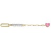 Guili 14k Gold Plated Kids' Bracelet with Pearls and Enamel Heart Clasp in Blue, Red, or Pink – Adorable and Lovely Look for Any Occasion - 2 of 2