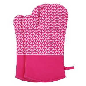 REGALWOVEN Silicone Thick Cotton Lining Heat Resistant Oven Mitts 12.8 x 7.5 Inch Set of 2 - 1 of 4