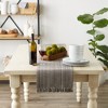 Design Imports  Variegated Fringe Table Runner, Gray, 13X108" - 2 of 4