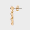 Post Earring with Glass Crystal Set 8pc - A New Day™ Gold: Hypoallergenic Studs, Nickel-Free Metal, Recycled Zinc - 2 of 2